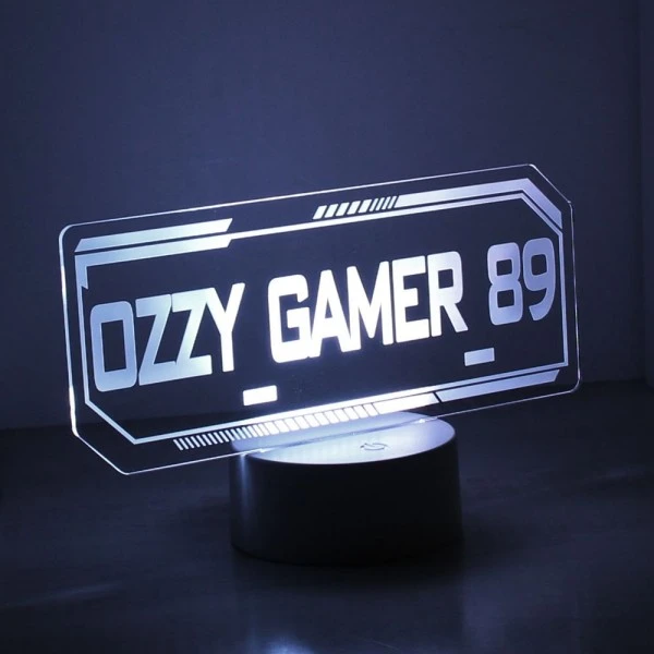 Personalised Gamer Tag LED Colour Changing Night Light 1 Personalised Gamer Tag LED Colour Changing Night Light
