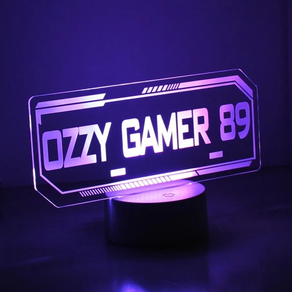 Personalised Gamer Tag LED Colour Changing Night Light 3 Personalised Gamer Tag LED Colour Changing Night Light - Image 3