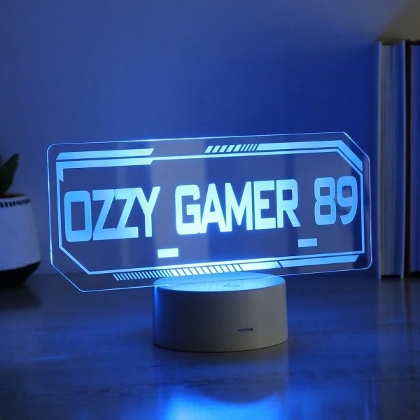 Personalised Gamer Tag LED Colour Changing Night Light 4 Personalised Gamer Tag LED Colour Changing Night Light - Image 4