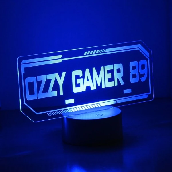 Personalised Gamer Tag LED Colour Changing Night Light 6 Personalised Gamer Tag LED Colour Changing Night Light - Image 6