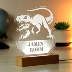Personalised Dinosaur Wooden Based LED Light 12 Personalised Dinosaur Wooden Based LED Light -PERSONALISE STORE p0113a67 2