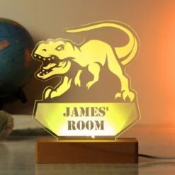 Personalised Dinosaur Wooden Based LED Light 18 Personalised Dinosaur Wooden Based LED Light -PERSONALISE STORE p0113a67 8