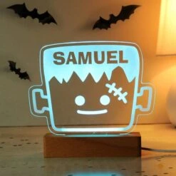 Personalised Frankenstein Wooden LED Light -PERSONALISE STORE p0113a73 2