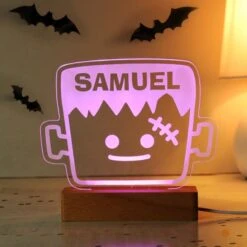 Personalised Frankenstein Wooden LED Light -PERSONALISE STORE p0113a73 4