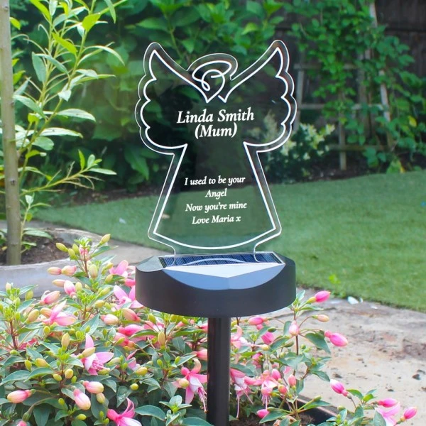 Personalised Angel Memorial Outdoor Solar Light 3 Personalised Angel Memorial Outdoor Solar Light - Image 3