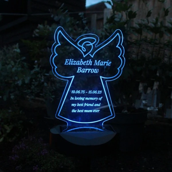 Personalised Angel Memorial Outdoor Solar Light 4 Personalised Angel Memorial Outdoor Solar Light - Image 4