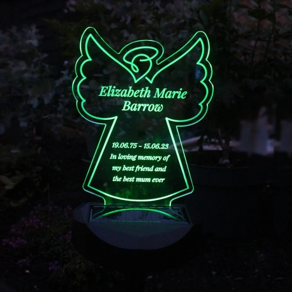 Personalised Angel Memorial Outdoor Solar Light 6 Personalised Angel Memorial Outdoor Solar Light - Image 6
