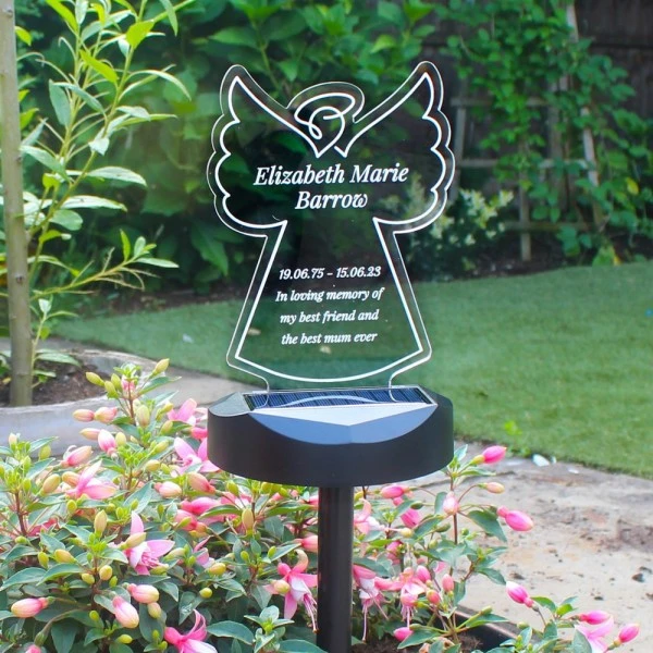 Personalised Angel Memorial Outdoor Solar Light 10 Personalised Angel Memorial Outdoor Solar Light - Image 10