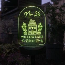 Personalised Home Outdoor Solar Light -PERSONALISE STORE p0113a79 2