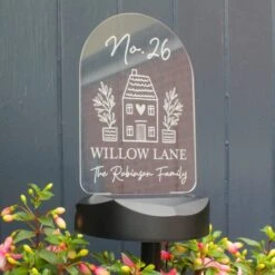 Personalised Home Outdoor Solar Light -PERSONALISE STORE p0113a79 5
