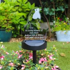 Personalised Robin Memorial Outdoor Solar Light -PERSONALISE STORE p0113a80 2