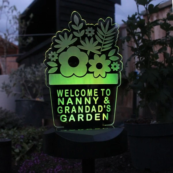 Personalised Plant Pot Outdoor Solar Light 3 Personalised Plant Pot Outdoor Solar Light - Image 3