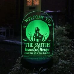 Personalised Haunted House Halloween Solar Light -PERSONALISE STORE p0113a83 2