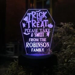 Personalised Trick Or Treat Halloween Solar Light -PERSONALISE STORE p0113a84 2