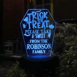 Personalised Trick Or Treat Halloween Solar Light -PERSONALISE STORE p0113a84 4