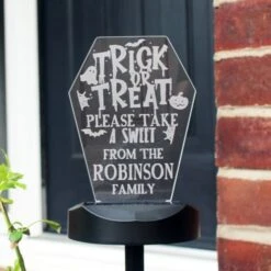 Personalised Trick Or Treat Halloween Solar Light -PERSONALISE STORE p0113a84 5
