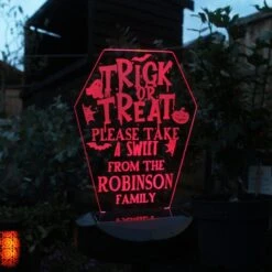 Personalised Trick Or Treat Halloween Solar Light -PERSONALISE STORE p0113a84 6