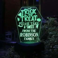 Personalised Trick Or Treat Halloween Solar Light -PERSONALISE STORE p0113a84 7