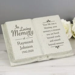 Personalised In Loving Memory Memorial Book -PERSONALISE STORE p011403 2