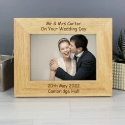 Personalised Landscape 5x7 Landscape Wooden Photo Frame -PERSONALISE STORE p011404 3