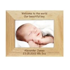 Personalised Landscape 5x7 Landscape Wooden Photo Frame -PERSONALISE STORE p011404 4