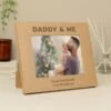 Personalised Daddy & Me 5x7 Landscape Wooden Photo Frame