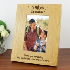 Personalised Oak Finish 6x4 I Heart My Photo Frame -PERSONALISE STORE p011426 7