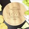Personalised Full Of Love Large Round Chopping Board