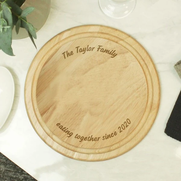 Personalised Plain Round Chopping Board 1 Personalised Plain Round Chopping Board
