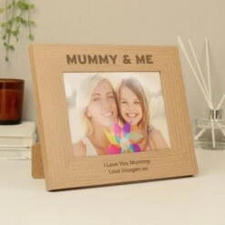 Personalised Mummy & Me 5x7 Landscape Wooden Photo Frame