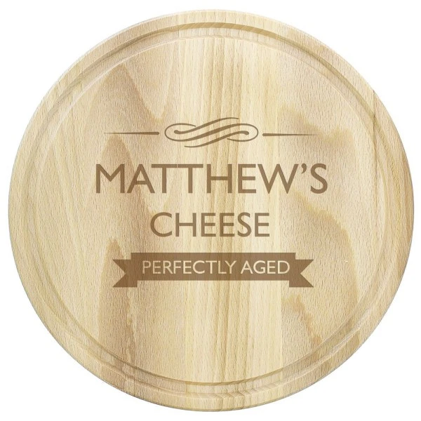 Personalised Perfectly Aged Round Chopping Board 2 Personalised Perfectly Aged Round Chopping Board - Image 2