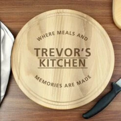 Personalised "Meals And Memories" Round Chopping Board -PERSONALISE STORE p011505 5