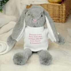 Personalised Message Bunny Rabbit In Jumper - Pink 8 Personalised Message Bunny Rabbit In Jumper - Pink -PERSONALISE STORE p021003 2