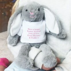 Personalised Message Bunny Rabbit In Jumper - Pink 11 Personalised Message Bunny Rabbit In Jumper - Pink -PERSONALISE STORE p021003 5