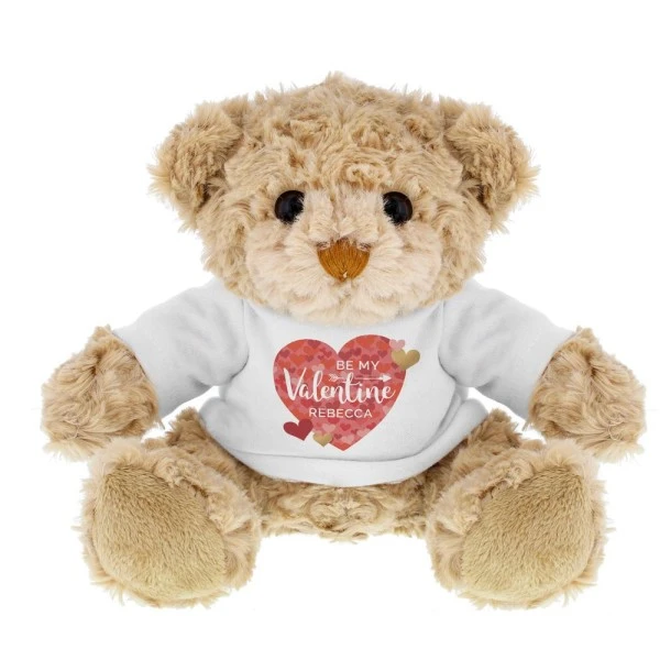 Personalised Valentine's Day Confetti Hearts Teddy Bear 2 Personalised Valentine's Day Confetti Hearts Teddy Bear - Image 2
