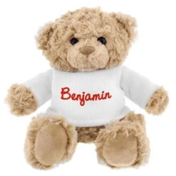 Personalised Name Only Teddy Bear - Red -PERSONALISE STORE p0210c99 4