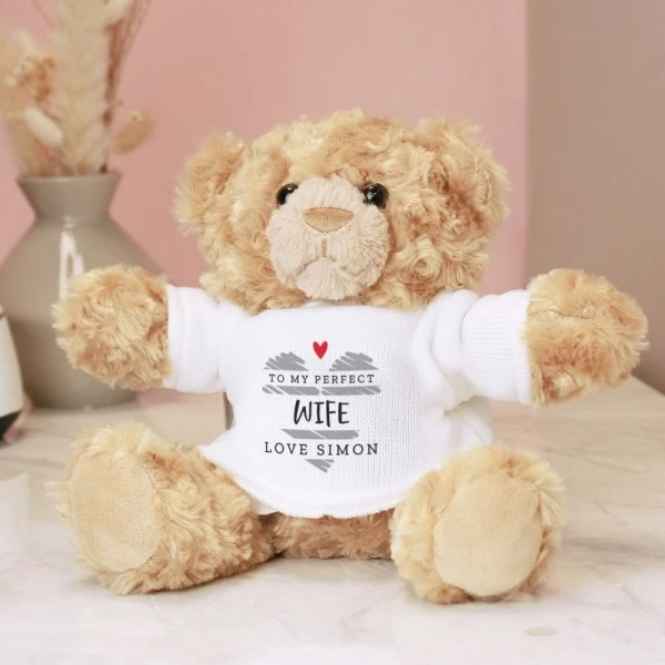 Personalised Valentine's Day Teddy Bear 2 Personalised Valentine's Day Teddy Bear - Image 2