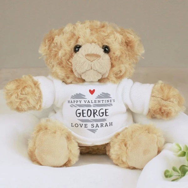 Personalised Valentine's Day Teddy Bear 3 Personalised Valentine's Day Teddy Bear - Image 3
