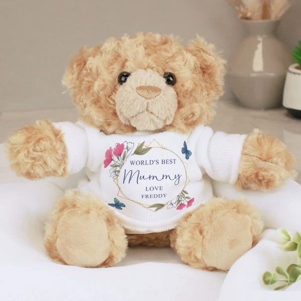 Personalised Geometric Floral Teddy Bear 6 Personalised Geometric Floral Teddy Bear - Image 6