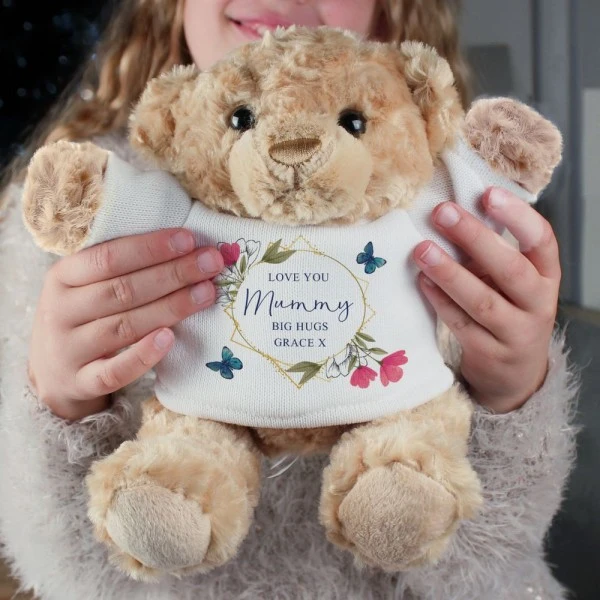 Personalised Geometric Floral Teddy Bear 7 Personalised Geometric Floral Teddy Bear - Image 7