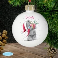 Personalised Me To You Christmas Bauble -PERSONALISE STORE p0305f77 2