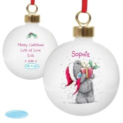 Personalised Me To You Christmas Bauble -PERSONALISE STORE p0305f77 3