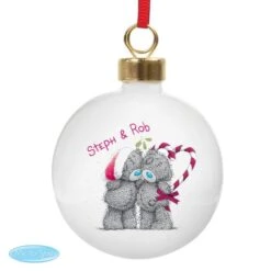 Personalised Me To You Couple Christmas Bauble -PERSONALISE STORE p0305f78 2