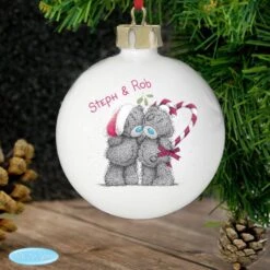 Personalised Me To You Couple Christmas Bauble -PERSONALISE STORE p0305f78 4