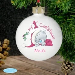Personalised Me To You My 1st Christmas Bauble -PERSONALISE STORE p0305f79 3