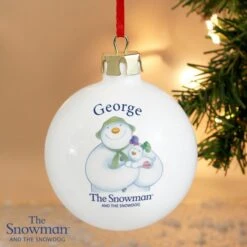 Personalised The Snowman And The Snowdog Bauble -PERSONALISE STORE p0305g43 2