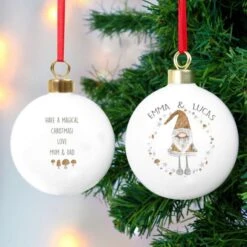 Personalised Christmas Gonk Bauble -PERSONALISE STORE p0305h16 2