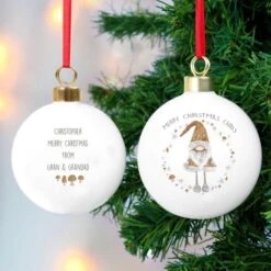 Personalised Christmas Gonk Bauble -PERSONALISE STORE p0305h16 4