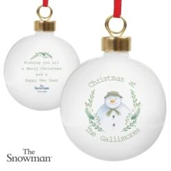 Personalised The Snowman Winter Garden Bauble 9 Personalised The Snowman Winter Garden Bauble -PERSONALISE STORE p0305h29 4