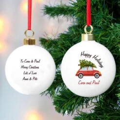 Personalised "Driving Home For Christmas" Bauble